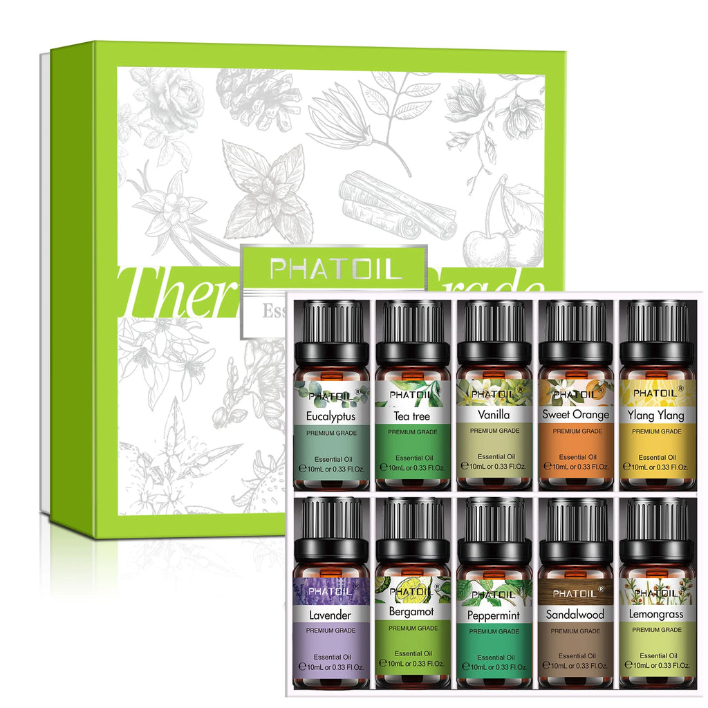 PHATOIL Essential Oils Set For Diffuser - Óleos Essenciais para Difusor