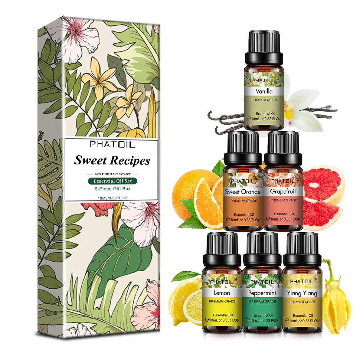 PHATOIL Essential Oils Set For Diffuser - Óleos Essenciais para Difusor