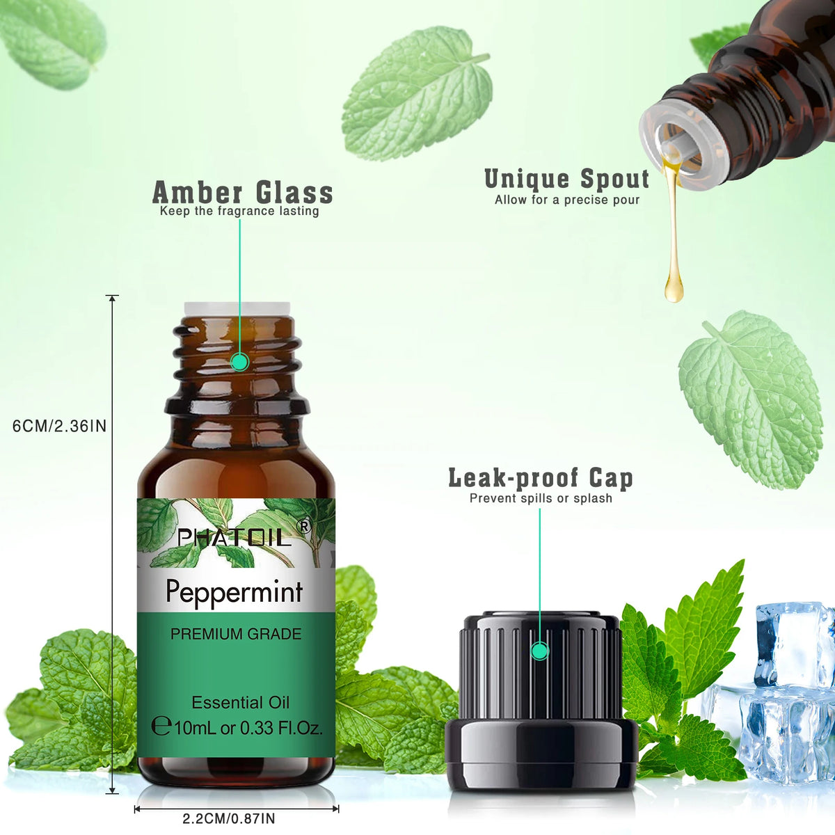 PHATOIL Essential Oils Set For Diffuser - Óleos Essenciais para Difusor